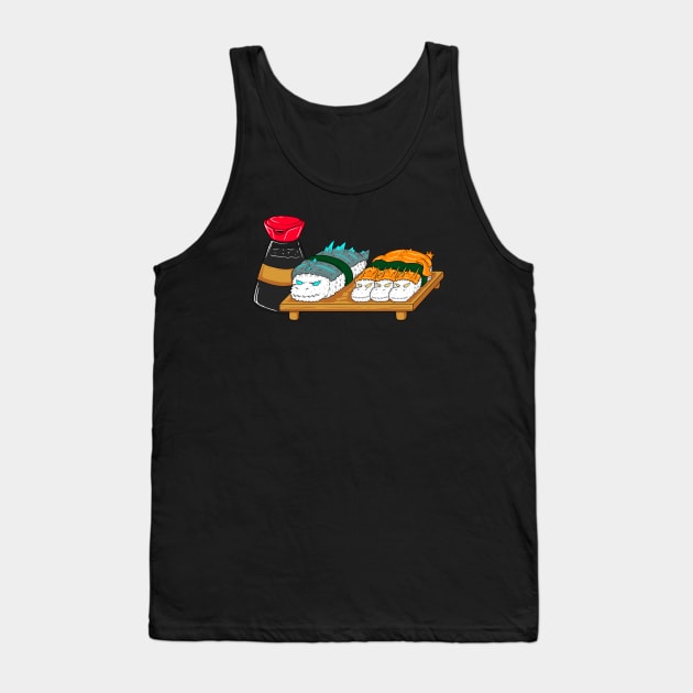 godzilla sushi Tank Top by opoyostudio